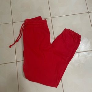 RED TNA COZY FLEECE SWEATPANTS